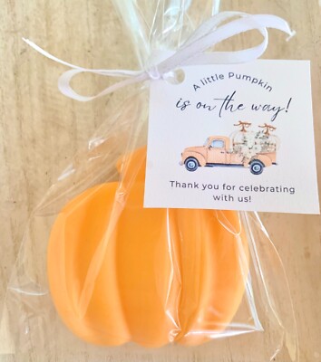 10 Pumpkin Soap Favors:  Wedding Favors, Party Favors, Baby Shower Favors