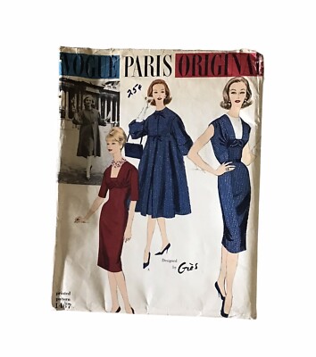 Vintage 1959 Vogue Paris Original Design Pattern #1467 by Gres UNCUT Size 14 B34