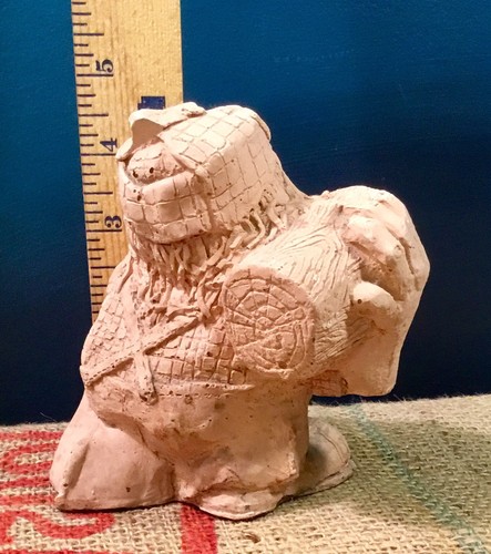 CLAY POTTERY TROLL LUMBERJACK CAVEMAN Figure SWEDISH?