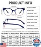 OCCI CHIARI 2.25 Reading Glasses Women Round Cute Readers 225 for Lady Thick Frame (1.0 1.25 1.5 1.75 2.0 2.25 2.5 2.75 3.0 3.5 4.0 5.0 6.0)