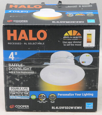 HALO RL4 Series 4-inch recessed LED retrofit module, Integrated LED Matte white