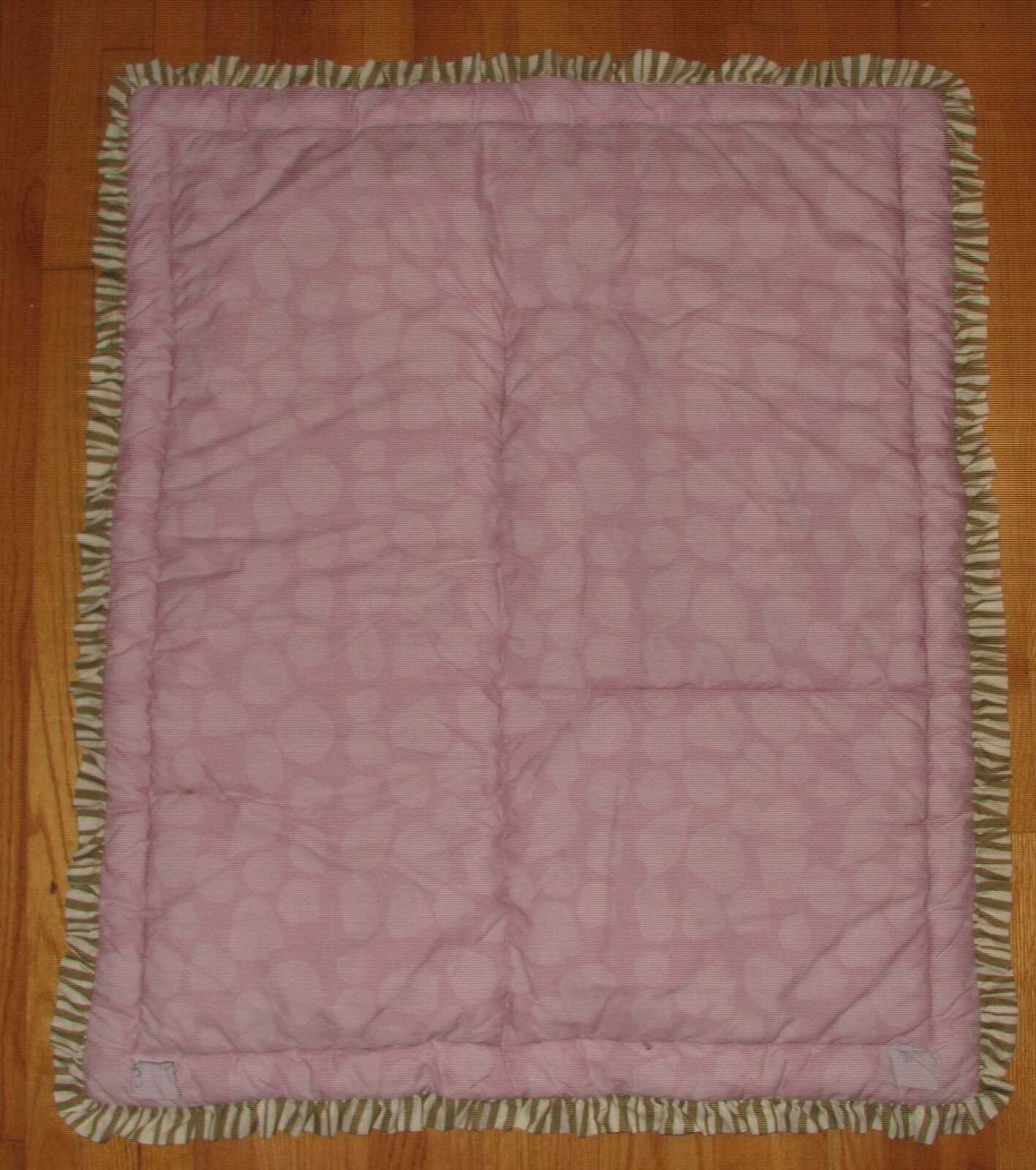 48x36 Purple Jungle Cocalo Crib Quilt Elephant Monkey Giraffe Zebra Blanket