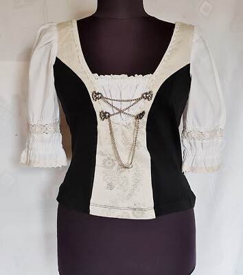 BLOUSE VINTAGE STOCKERPOINT TRACHTEN OKTOBERFEST DIRNDL TYROL WOMEN:US8/EU 36