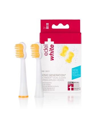 edel+white Dual Clean Ultrasoft Airbag Bürstenköpfe NEU,  Versand Weltweit