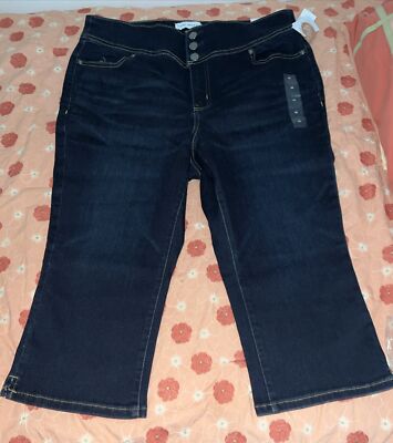 Summer Lane Bryant Jegging Women 16 Blue Cropped Flex Magic Waistband High Rise