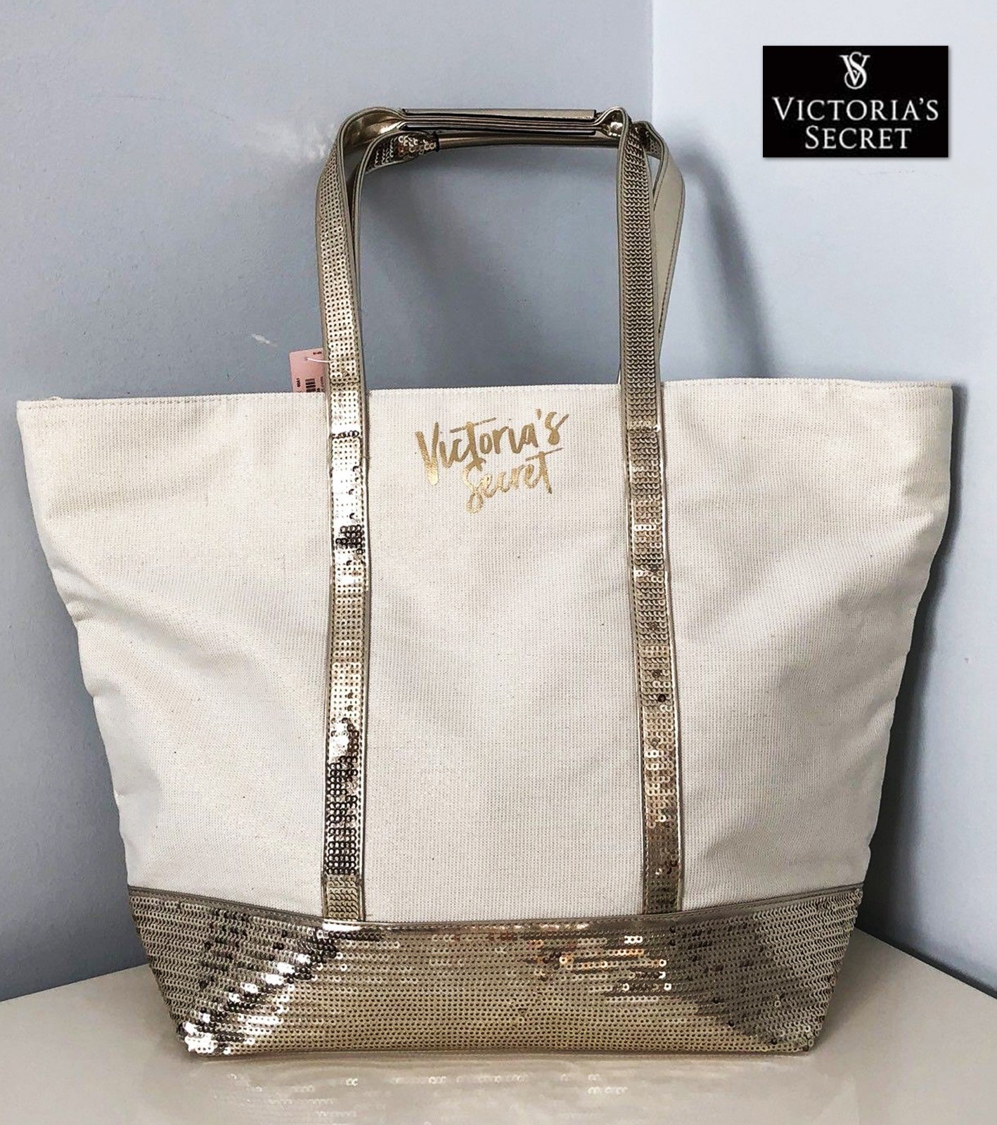 victoria's secret sequin tote bag