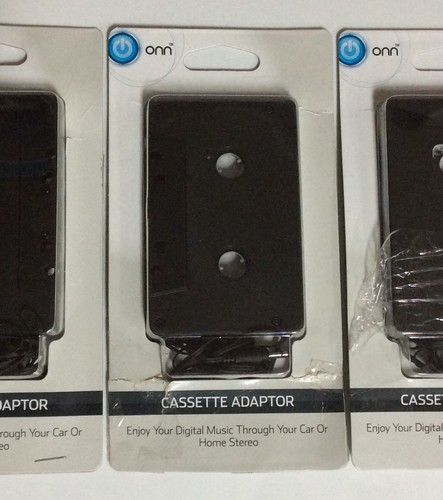 Lot Of 3 Onn Cassette Adaptor ONA14TA019
