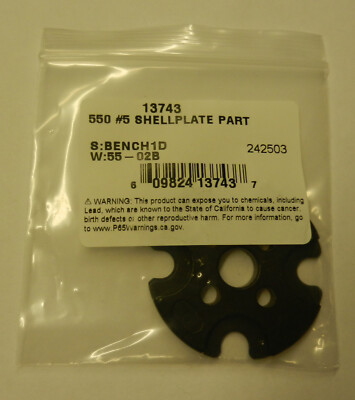 Dillon Precision 550 Shell Plate # 5;  9mm, 38 Super, 40 S&W, 10mm   ;  13743