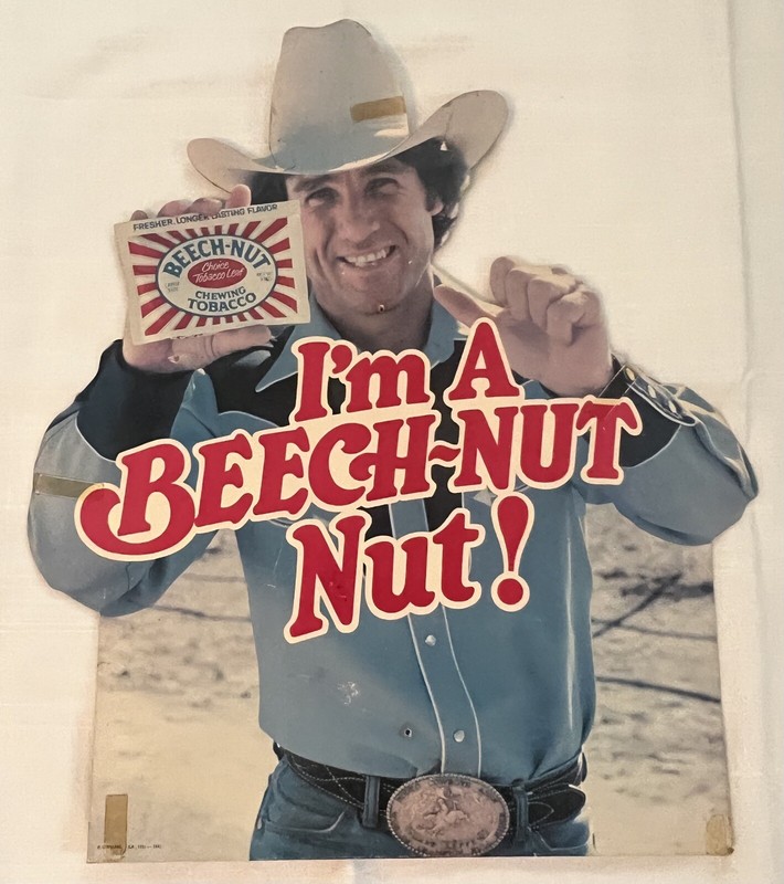 beechnut tobacco flavors Vintage I'm A Beech-Nut Nut! Chewing Tobacco Store Advertising Cardboard  Sign