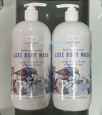 (2-Pk) EMPIRE AUSTRALIA ~ Blueberry + Coconut Oil Fragrant Blend LUXE BODY WASH 