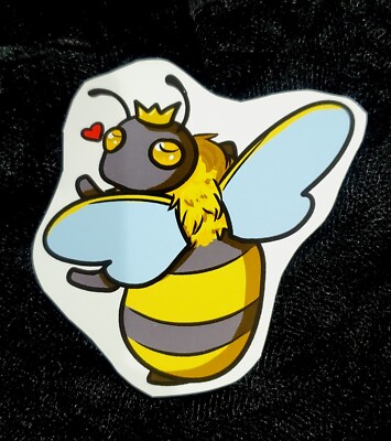 Queen Bee Sticker Handmade