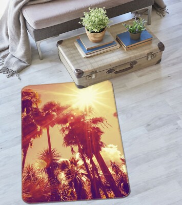 3D Red Coconut Tree ZHUA3530 Game Non Slip Rug Mat Photo Carpet Zoe