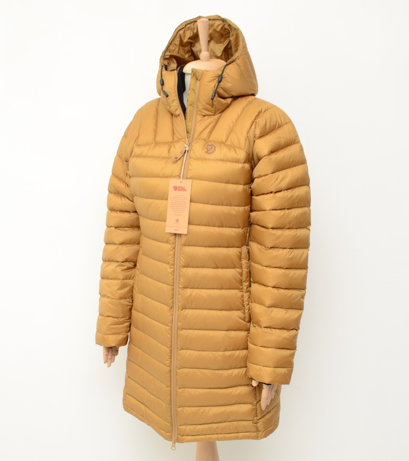 Pre-owned Fjall Raven Women's Fjallraven Snow Flake Parka Down Jacket Coat Buckwhear Brown Size Xs