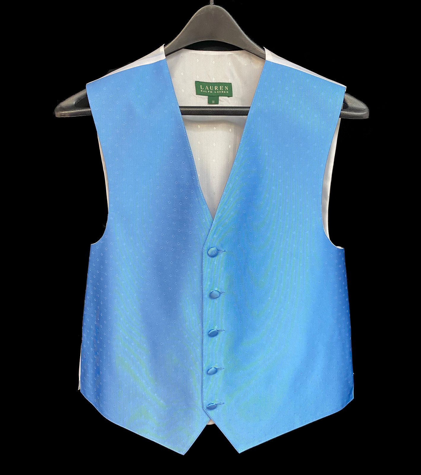 Men's Ralph Lauren Cornflower Blue Tuxedo Vest Adjustable