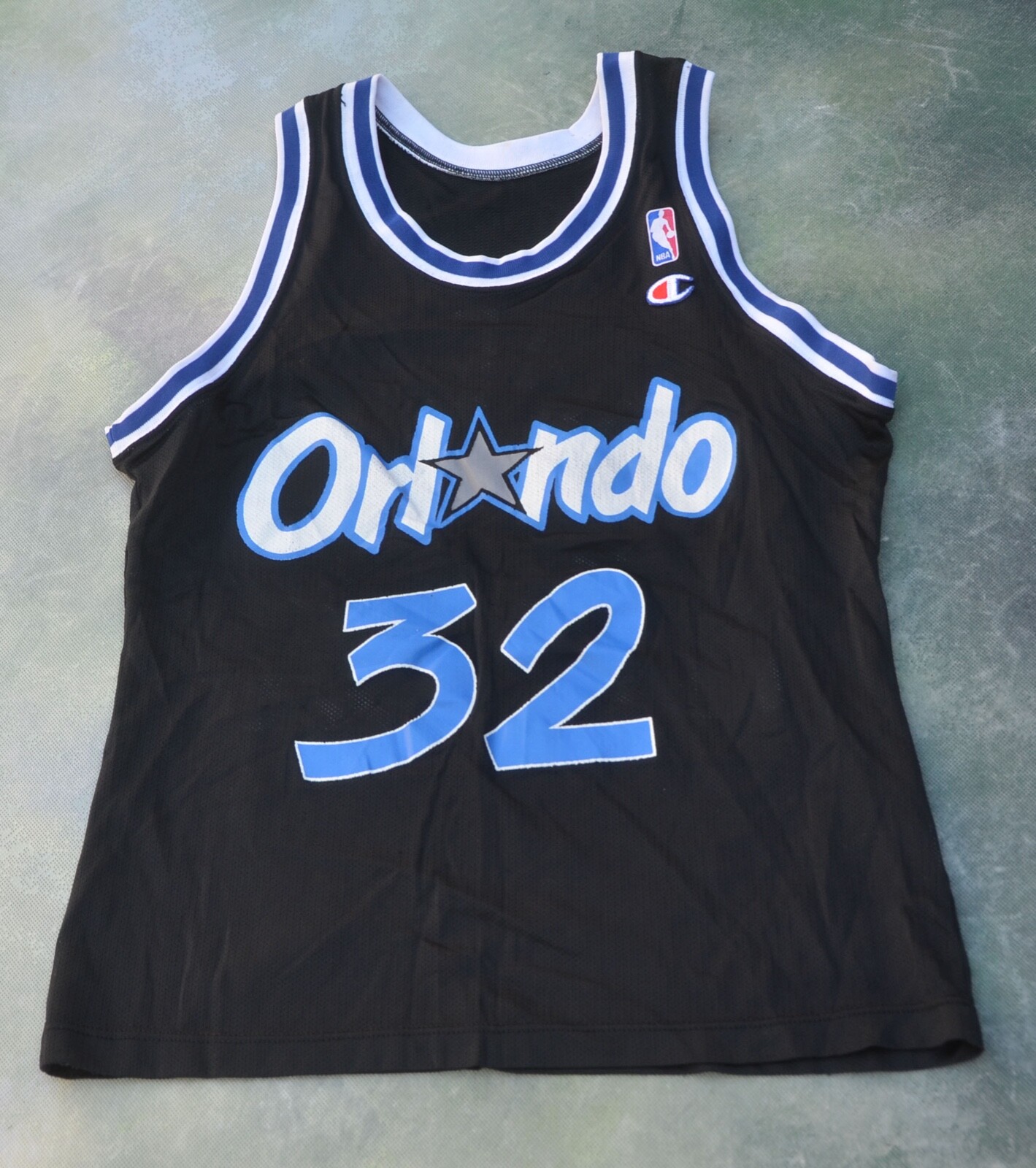 Nike Orlando Magic O'Neal 32 XLジャージ Men's Vintage Nike Team Shaquille O'Neal #32 Striped Orlando