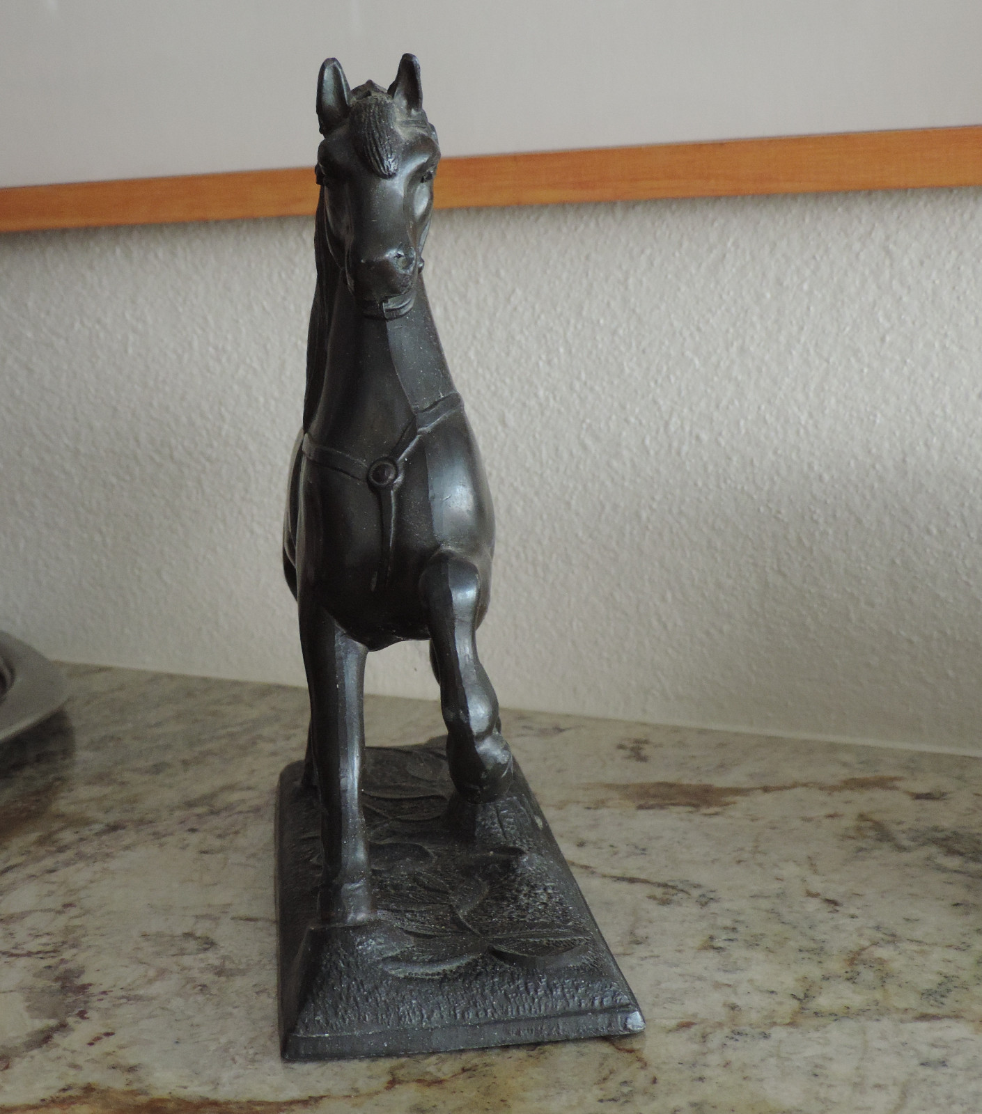 Vintage Door Stopper - Tin Horse with Brass Base  Design - 8