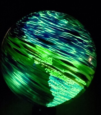 New 6'' Garden Globe Illuminarie Earth Globe Glow In The Dark