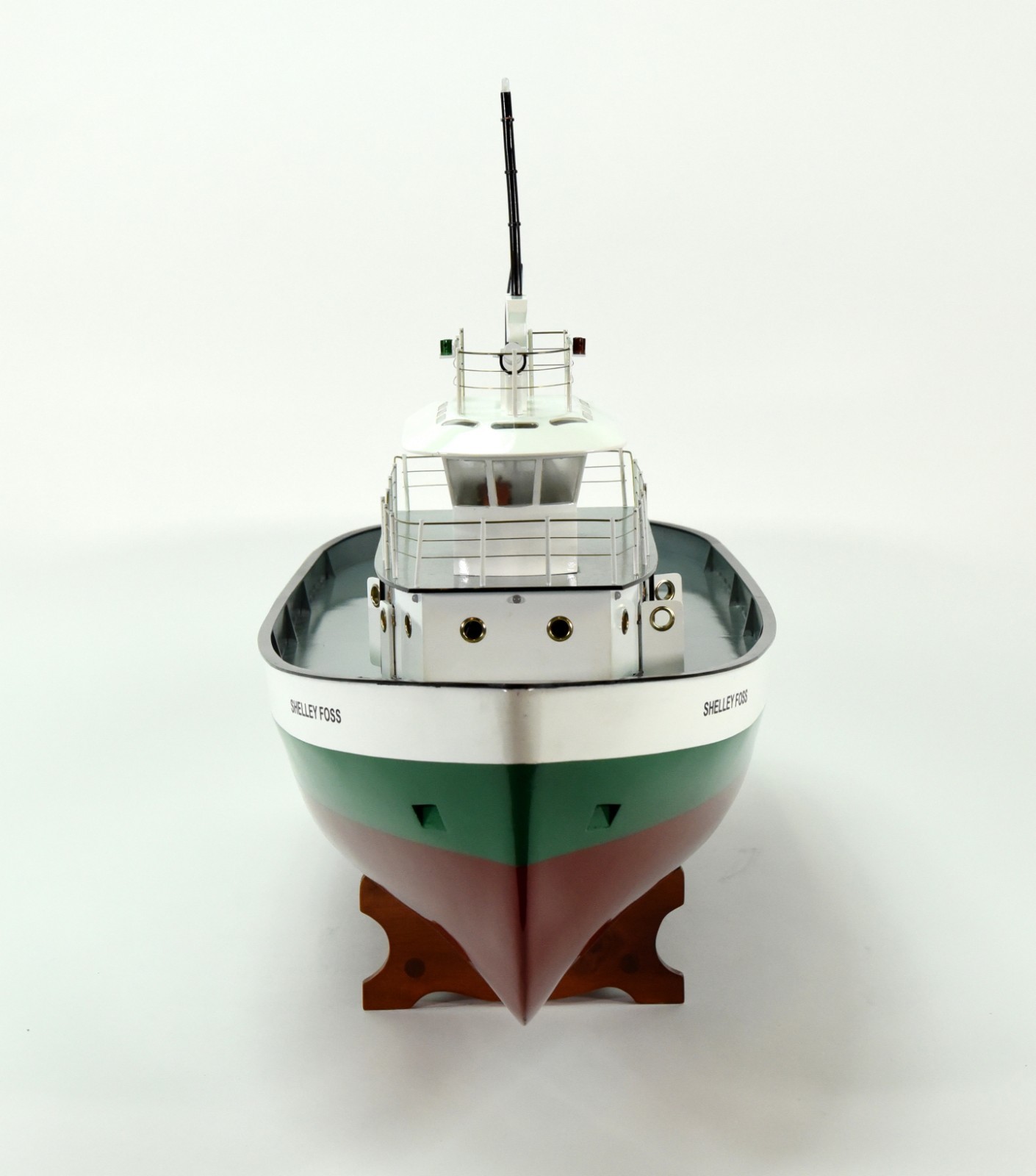 Shelley Foss Tugboat Vessel Handmade Wooden Boat Model 36