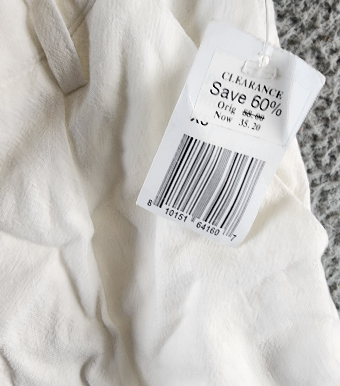 FORE Linen Blend High Rise Slim Fit Pants Womens XS White Belt Loops Zip Closure - Picture 9 of 13