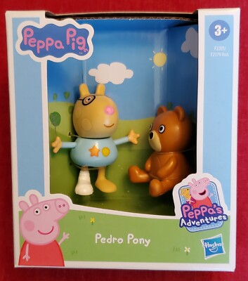Peppa Pig Pedro Pony Figure with Teddy Bear Peppa's Adventures New in Box