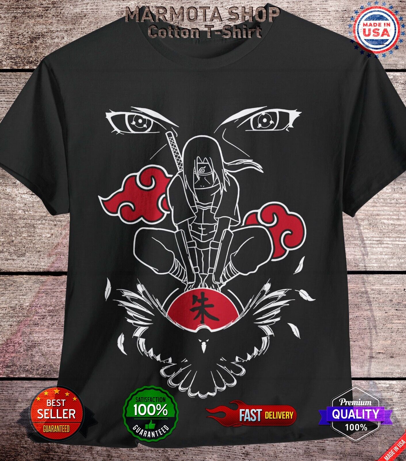 Itachi Uchiha Shirt Naruto Shippuden Sasuke Anime Unisex Tee Itachi Uchiha Shirt Naruto Shippuden Sasuke Anime Unisex Tee