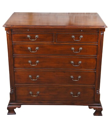 Arthur Brett English Georgian III Mahogany Bachelors Chest TV Media Cabinet Bar
