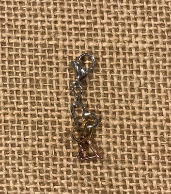 Origami Owl Linked Mixed Metal Heart Dangle - NEW & Authentic 