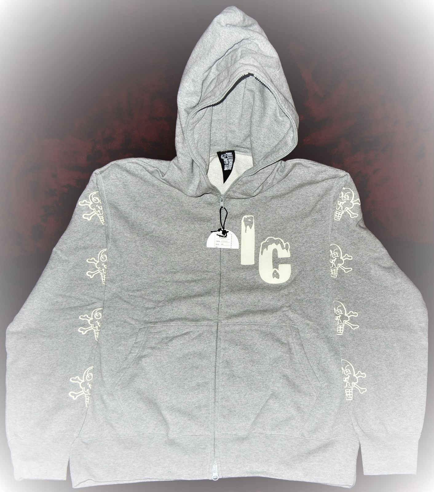 Bbc Ice Cream BONES X CONES Gray Hoodie Full Zip #Pharrell Large S5 RARE L # BBC | eBay