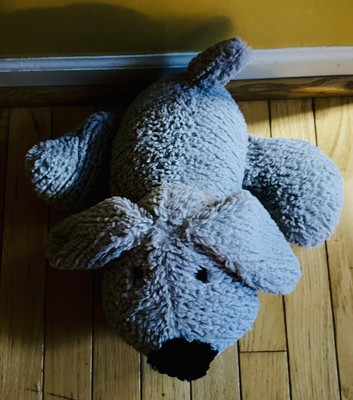 CUDDLE + CALM Huggable Minky Gray WEIGHTED 4 Lbs Plush DOG - For Calm & Sleep