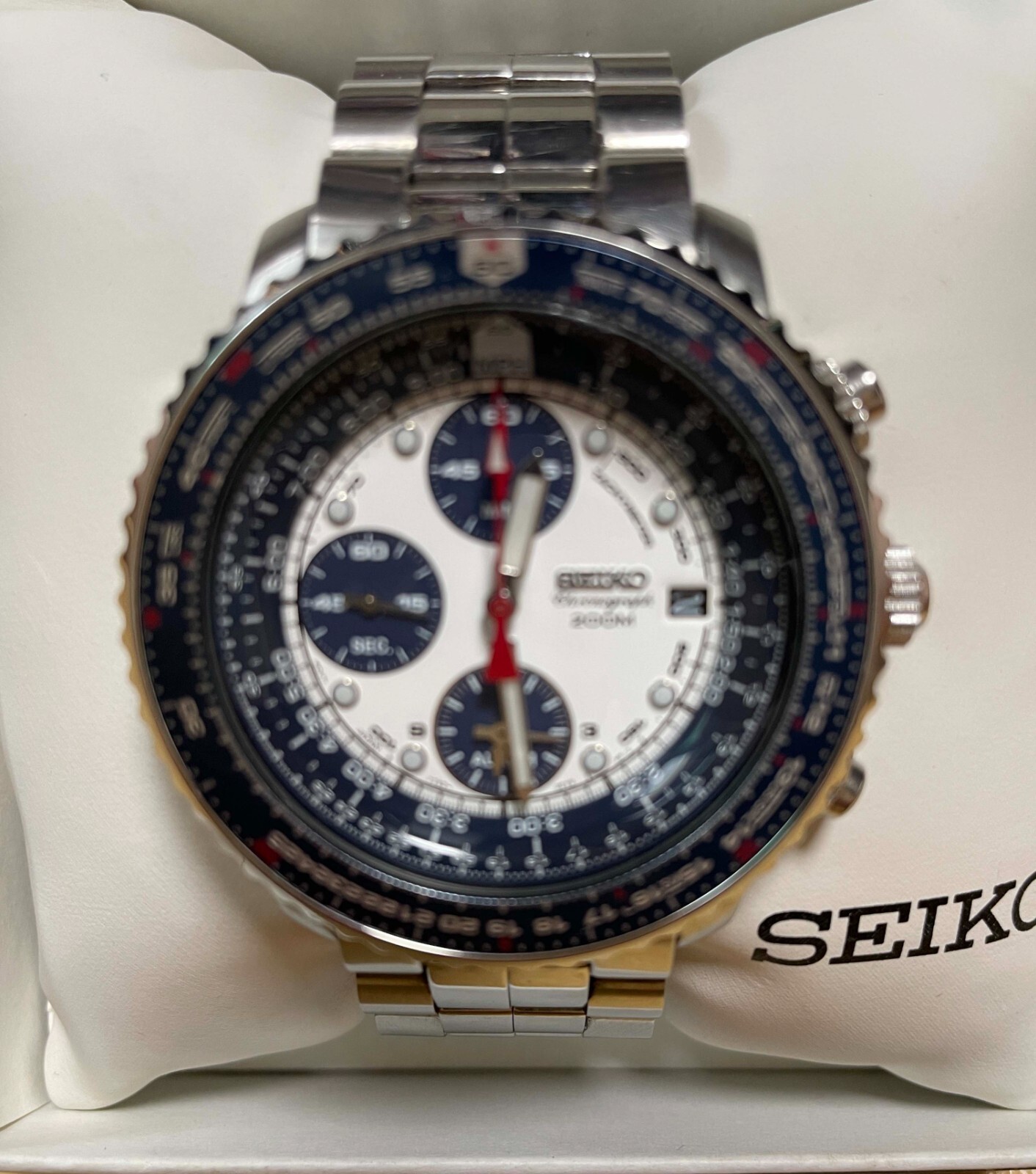 seiko SNA413 flightmaster chronograph watch Quartz 7T62 seiko SNA413 flightmaster chronograph watch Quartz 7T62