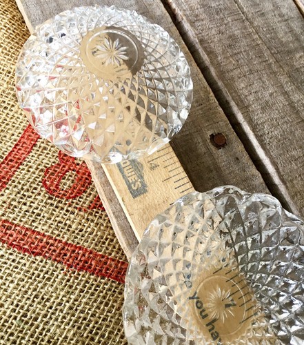 VTG Trinket Dish Box Lid Unique 2 Pc Yugoslavia 24% Lead Crystal Clear Zajecar