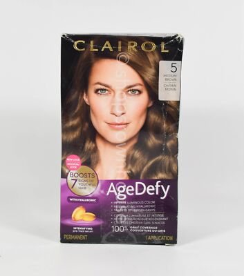 Clairol Age Defy Permanent Hair Color #5 MEDIUM BROWN