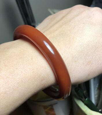 Excellent Natural Chinese Icy Red Jadeite Jade Bangle