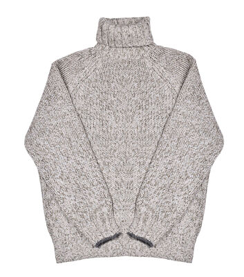 Pre-owned Brunello Cucinelli Men's Heavy Knit Cashmere Turtle Neck Sweater /pullover In Beige