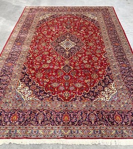 Classic Royal Handmade Kashan Persian Rug 370x245cm | Rugs & Carpets