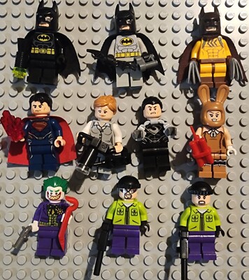 Lego DC Super Heroes Minifigures Lot and Accessories