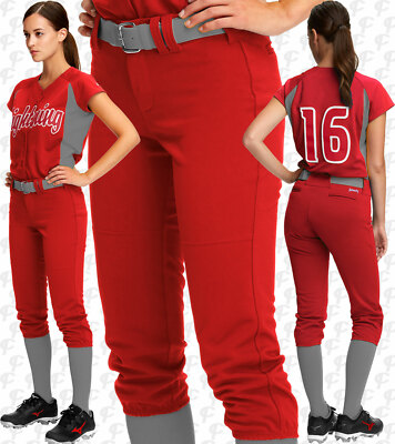 Intensity Homerun Womens Fastpitch Softball Pants White Black Red Navy 2XS - 3X