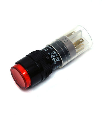 1pc DECA Socket type Push button Switch P16LMR1-1ab SPST Momentary Lamp= 24V 12V