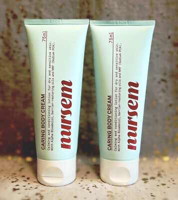 2x~Nursem~Caring Body Cream~For Dry & Sensitive Skin~75ml each~Travel Size~NWOB~