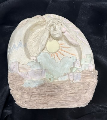 Vintage Art Native American Sculpture - Cantu Spirit Mountain Comanche 8/9/91