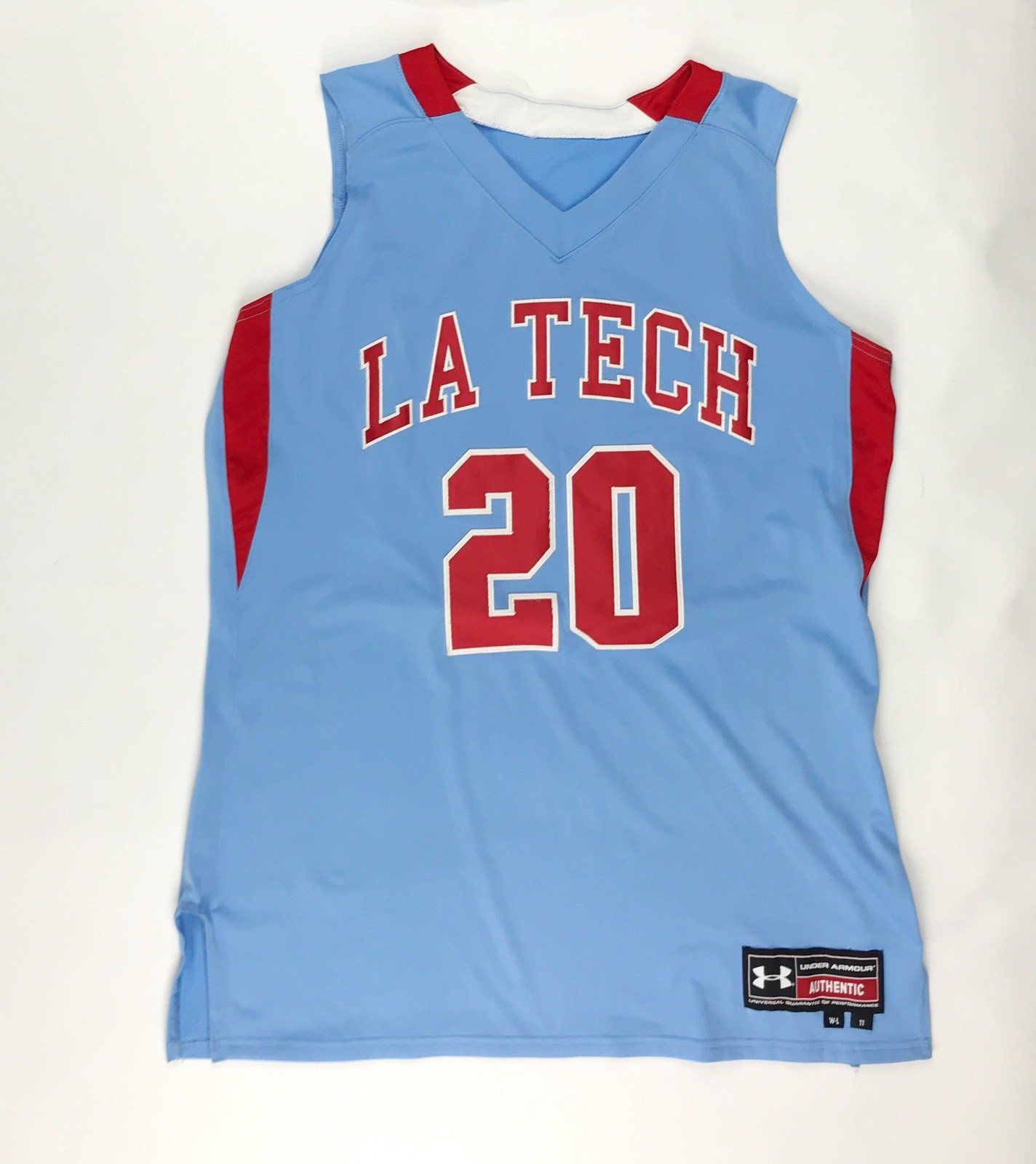 baby blue and red jersey