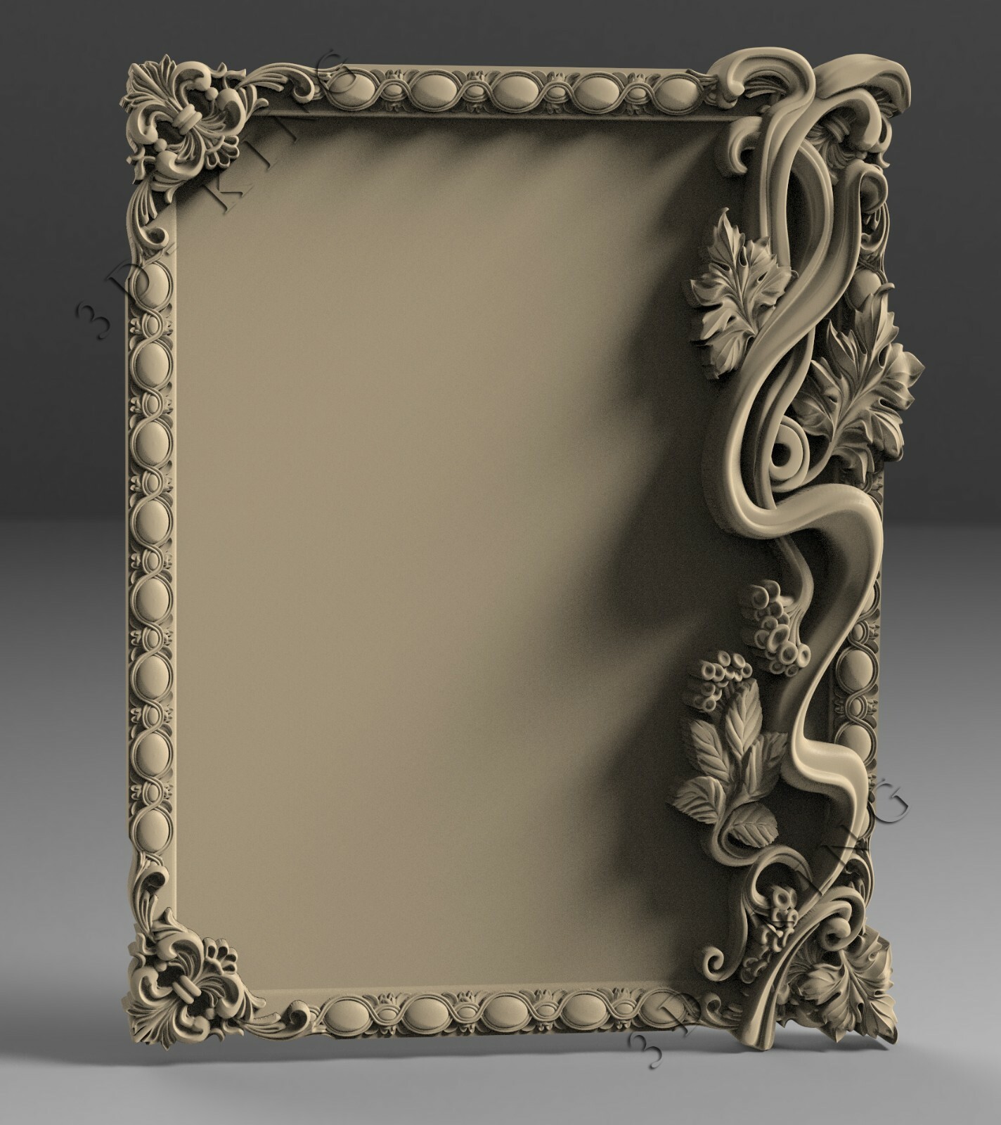 11 Pcs 3D STL Model FRAMES of GRAPE PATTERN for CNC Router Engraver 3D Printer