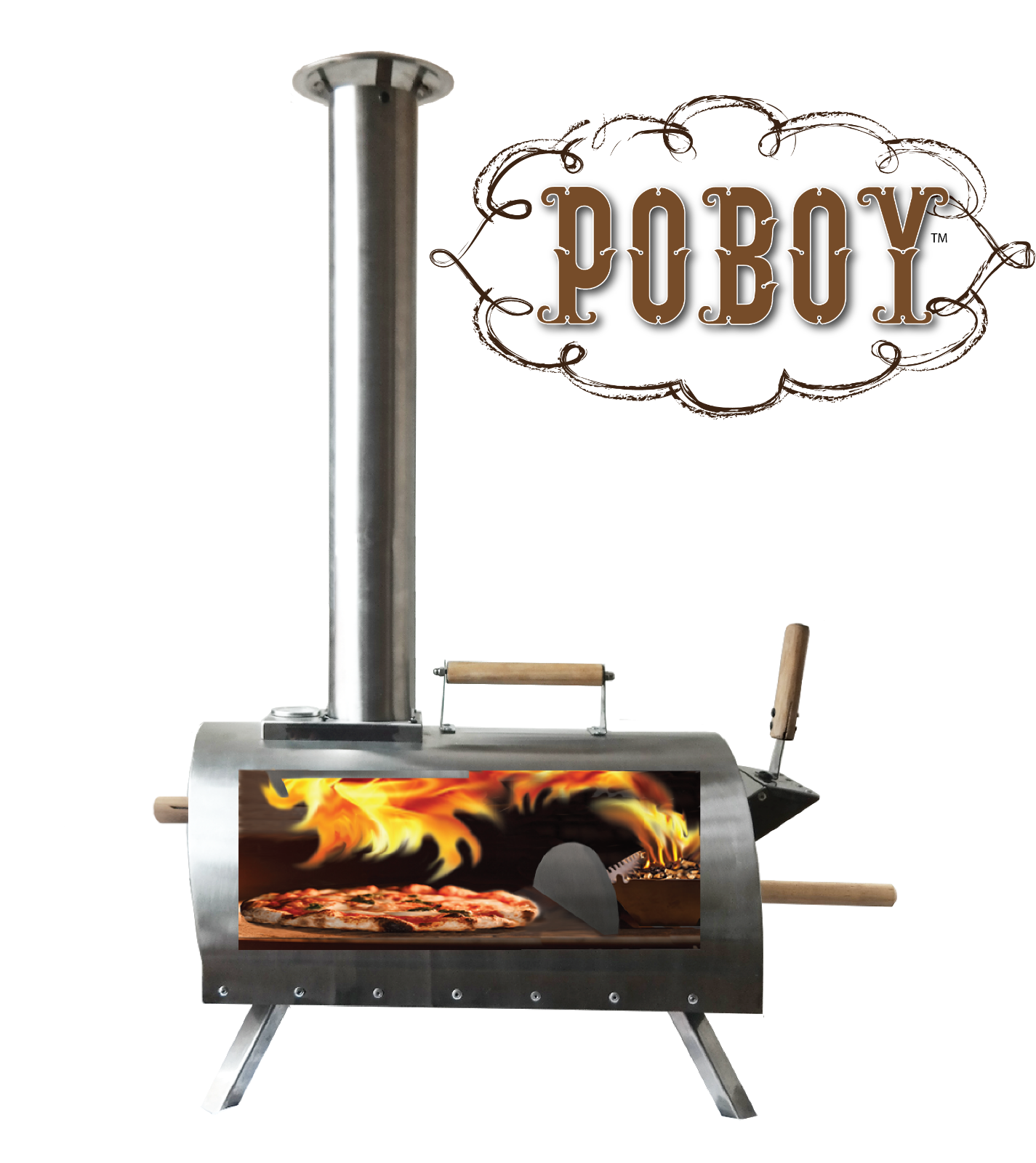 Pellethead Smokin' Po Boy Charcoal and Pellet Pizza Oven
