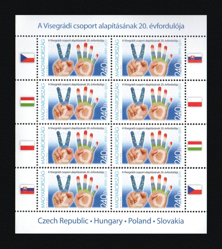 Hungary Ungarn - 2011 20 Jahre VisegrÃ¡D-Gruppe. Kleinbogen 5495. Mnh. â¬19