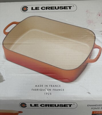 Le Creuset Signature Cast Iron 5.25 Quart Rectangular Roaster, Cerise Red