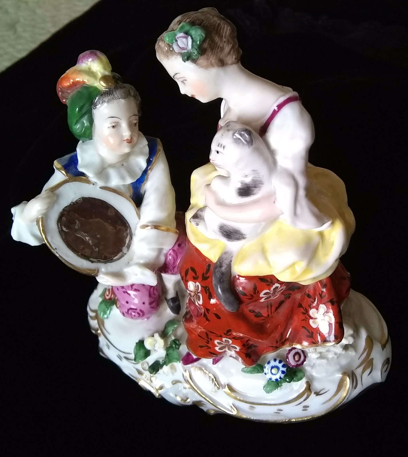 Antique 18th Century Gold Anchor Chelsea Porcelain Figurine
