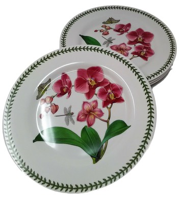 Portmeirion Exotic Botanic Garden Melamine Dinner Plate Orchid SET of 4