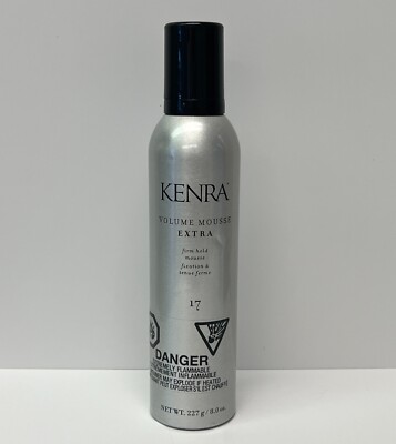 Kenra 17 Volume Mousse Extra 8 oz - Styling Hair Foam Firm Hold Lightweight