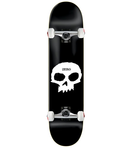 ZERO Skateboard Complete SINGLE SKULL 8.25 Raw Trucks