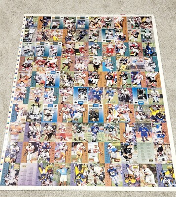 UNCUT RC SHEET 1995 Skybox WARREN SAPP STEVE MCNAIR TONI BOSSELI DERRICK BROOKS 